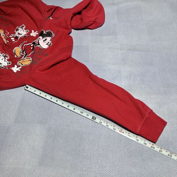 Disney Store Mickey Mouse All Over Print Red Pullover Hoodie Women's Size‎ XL - Picture 11 of 12